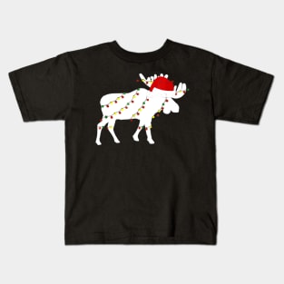 Christmas Moose Matching Family Christmas Light Shirt Pajama Kids T-Shirt